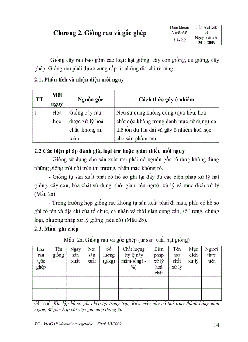 image for page Sổ tay hướng dẫn thực hành VietGAp trên rau