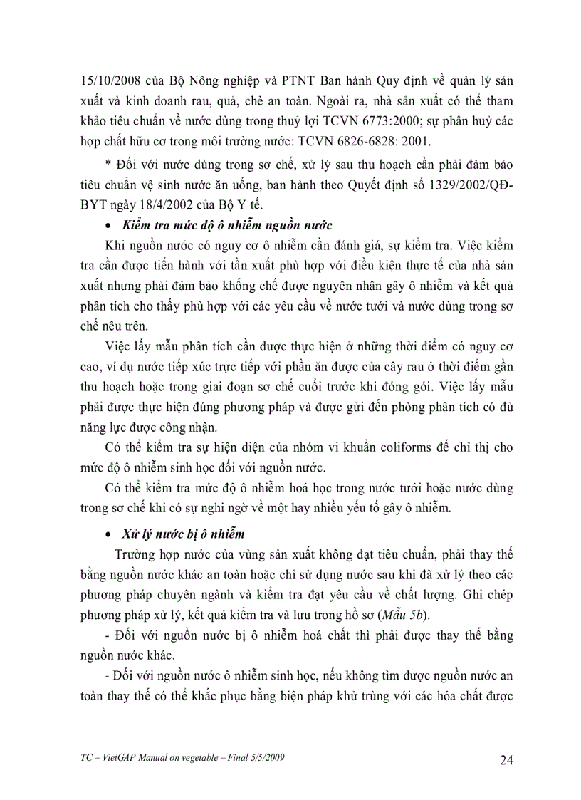 image for page Sổ tay hướng dẫn thực hành VietGAp trên rau