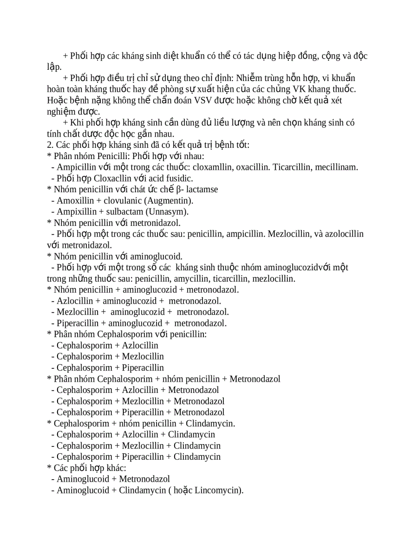 image for page Phối hợp thuốc kháng sinh