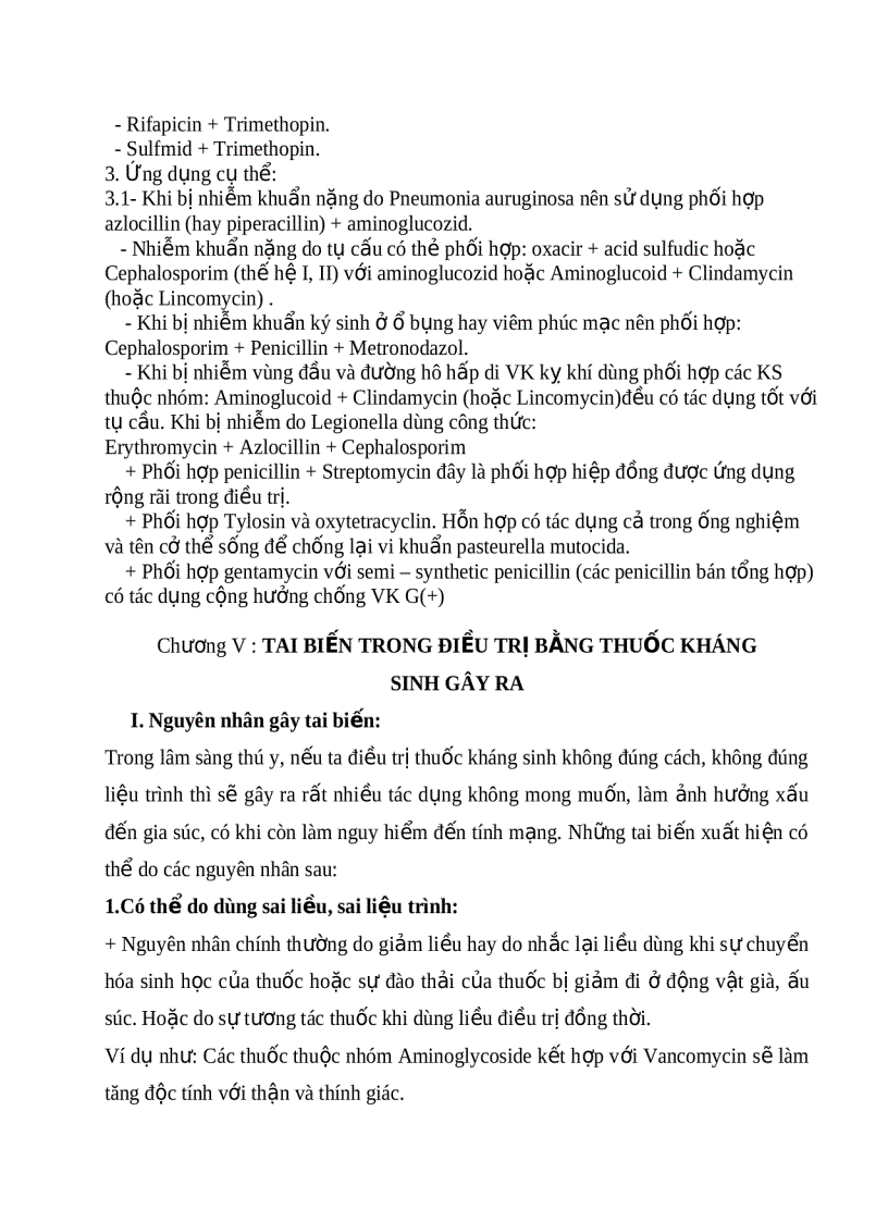 image for page Phối hợp thuốc kháng sinh