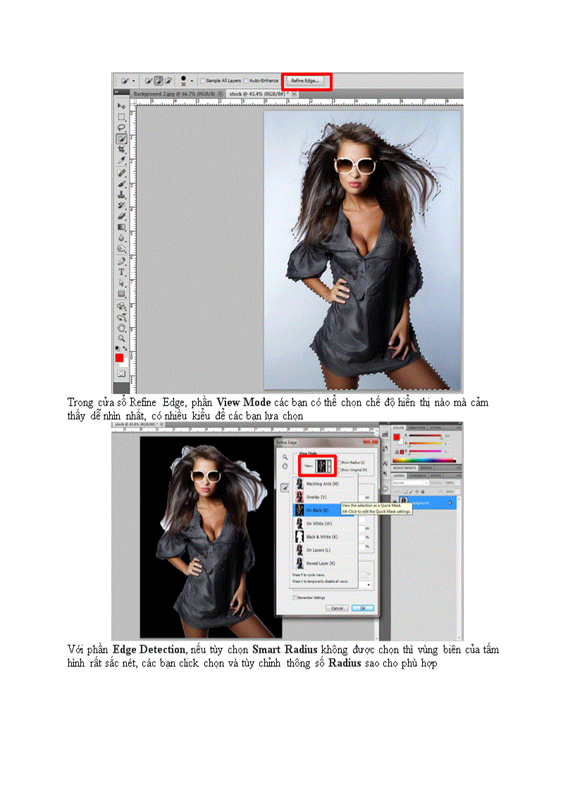 image for page Tách ảnh bằng refine edge trong adobe photoshop cs5