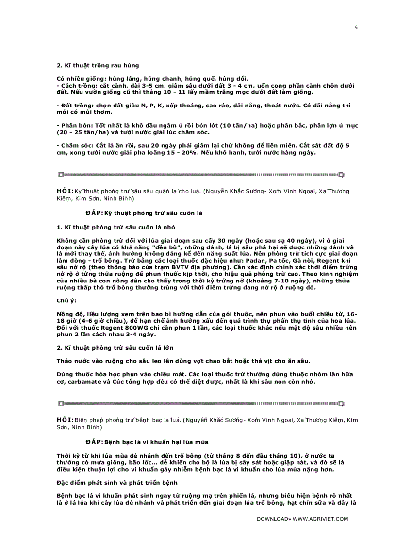 image for page Câu hỏi thường gặp trong kỹ thuật trồng trọt