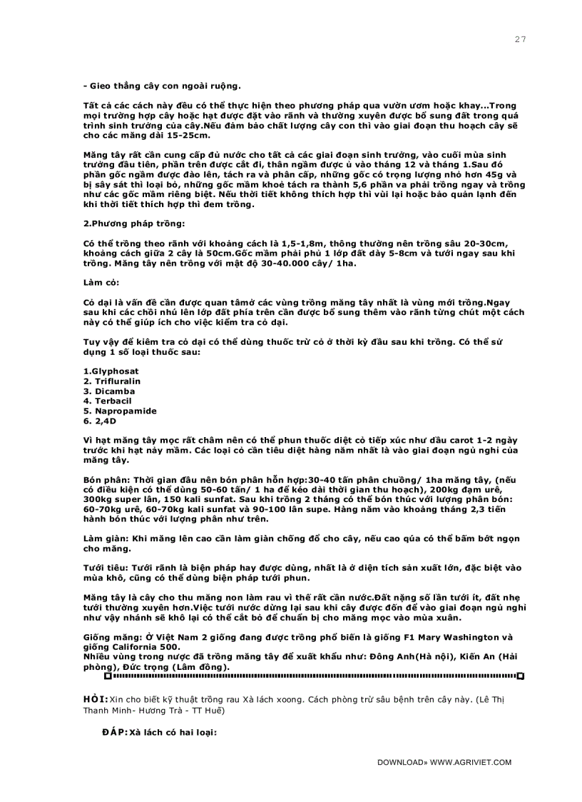 image for page Câu hỏi thường gặp trong kỹ thuật trồng trọt