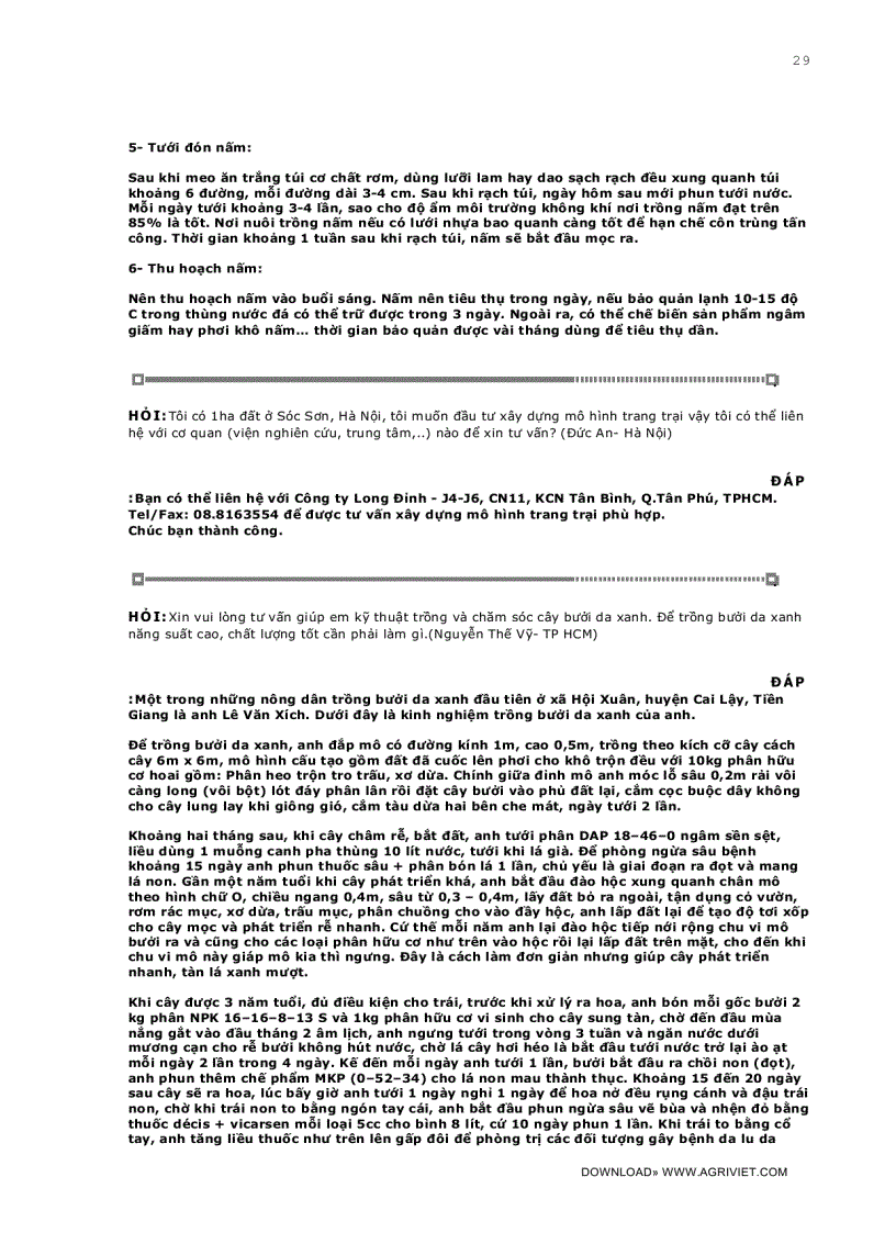 image for page Câu hỏi thường gặp trong kỹ thuật trồng trọt