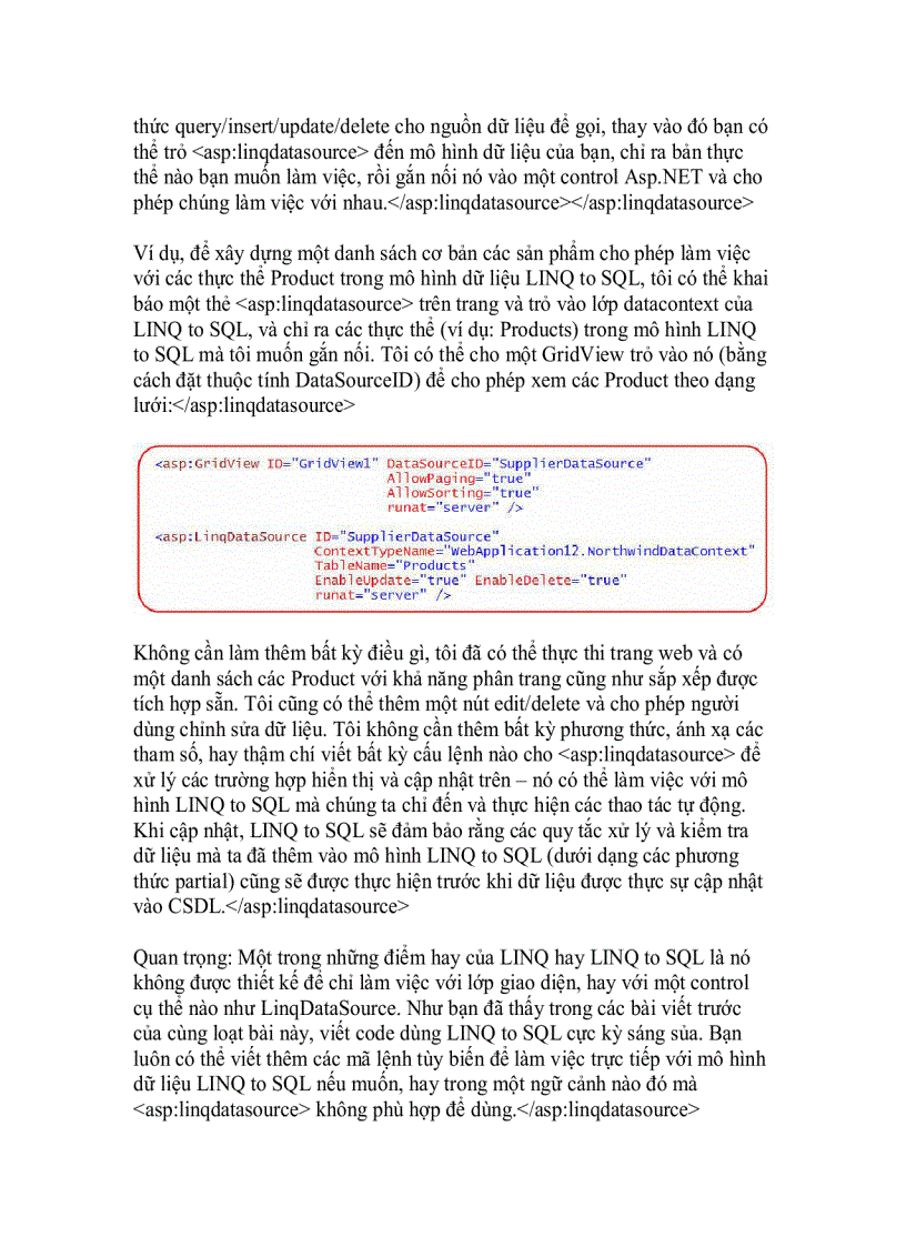 image for page Sử dụng asp Linq Data Source
