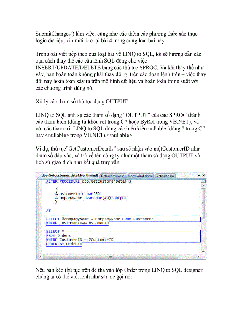 image for page Stored procedure SPROCs