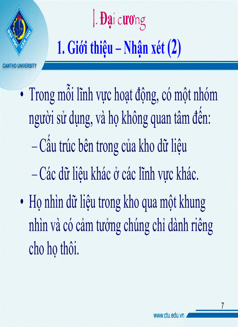image for page Tổng quan về cơ sở dữ liệu 1