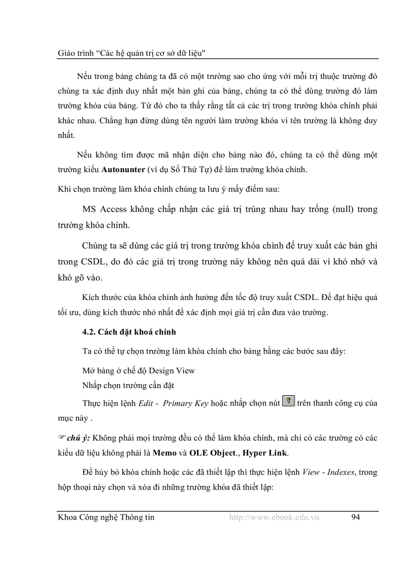 image for page Tổng quan cơ sở dữ liệu access