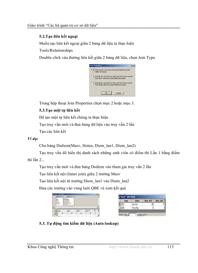 image for page Tổng quan cơ sở dữ liệu access