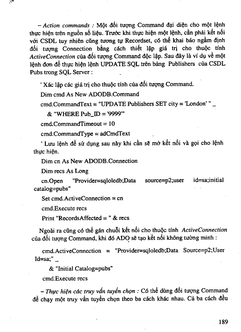 image for page Mở một đối tượng RecordSet