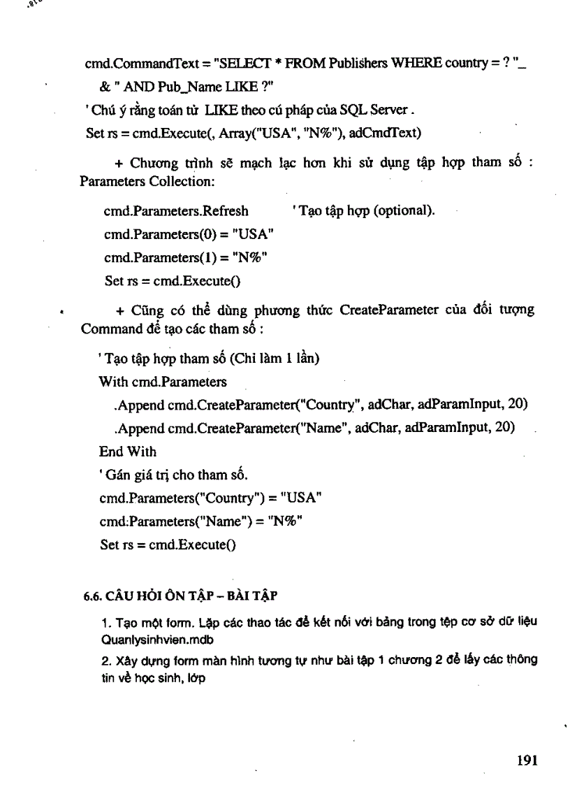 image for page Mở một đối tượng RecordSet