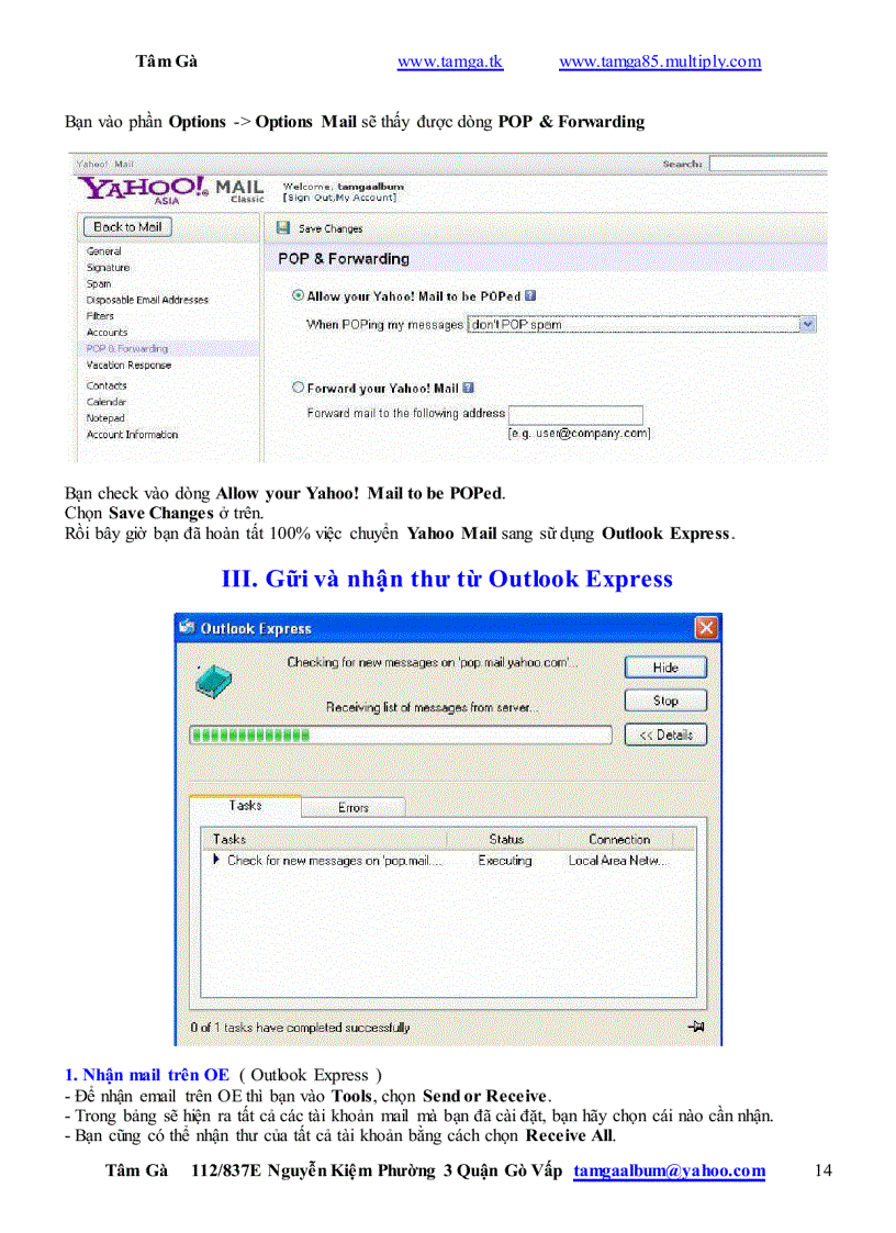 image for page Hướng dẫn Đăng Ký Sữ Dụng Outlook Express
