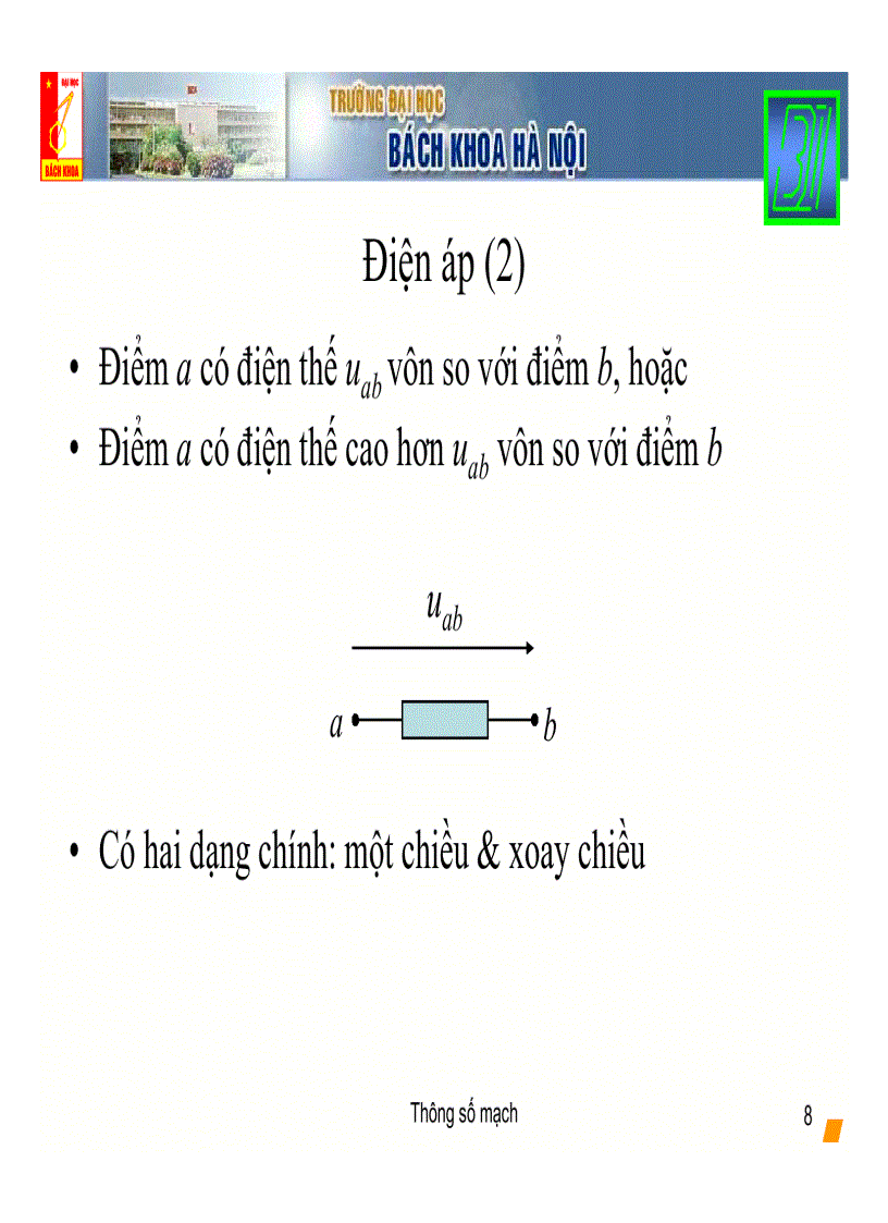 image for page Thông số mạch