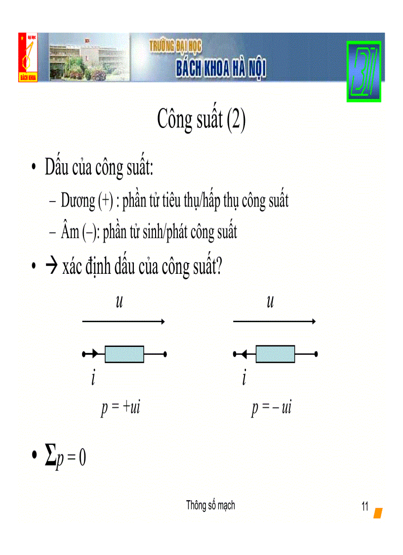 image for page Thông số mạch