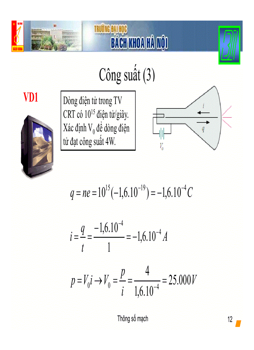 image for page Thông số mạch