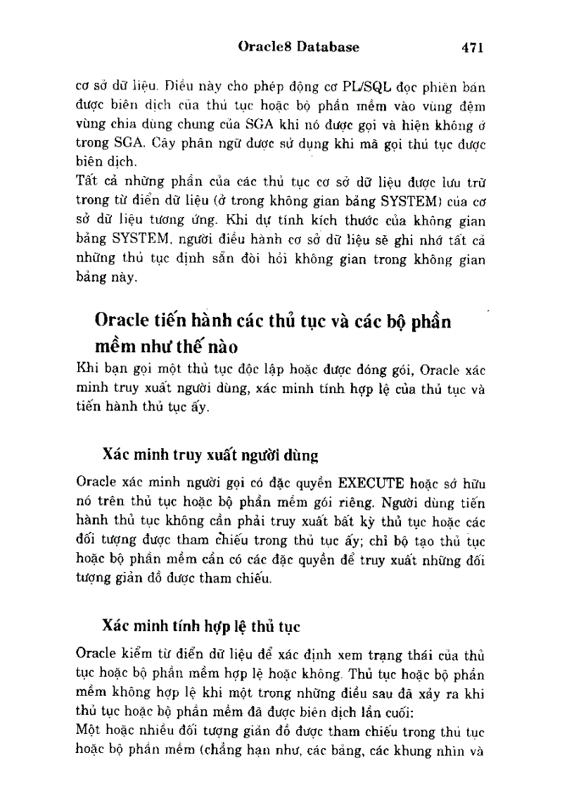 image for page Oracle tiến hành các thủ tục và các bộ phần mềm như thế nào