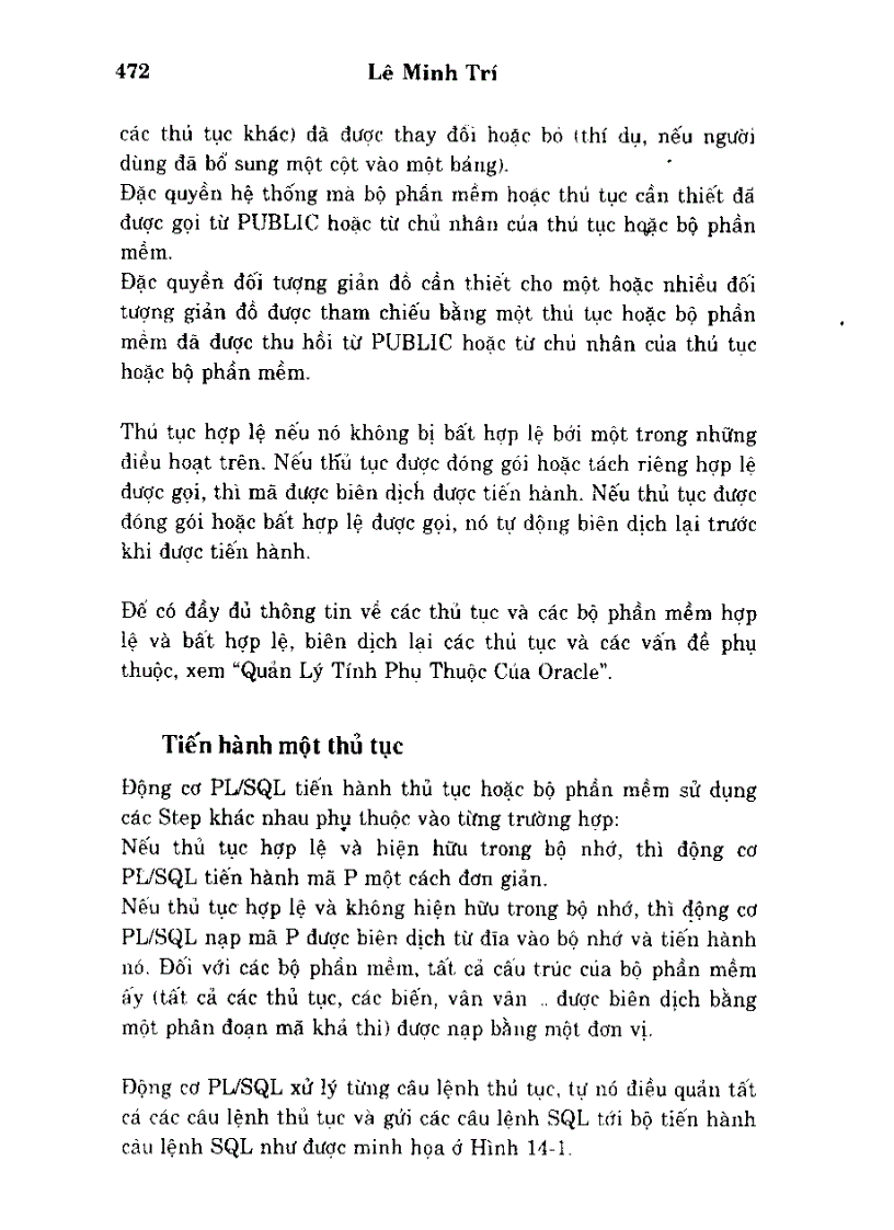 image for page Oracle tiến hành các thủ tục và các bộ phần mềm như thế nào