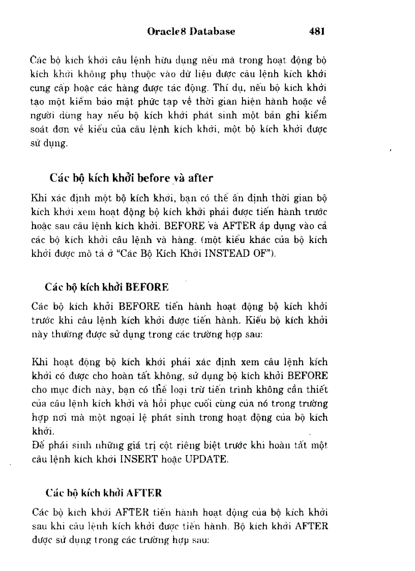 image for page Oracle tiến hành các thủ tục và các bộ phần mềm như thế nào