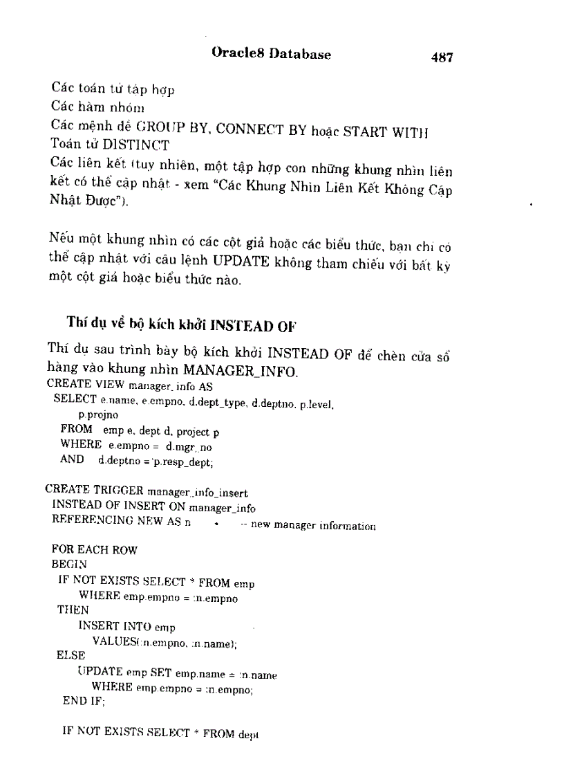 image for page Oracle tiến hành các thủ tục và các bộ phần mềm như thế nào