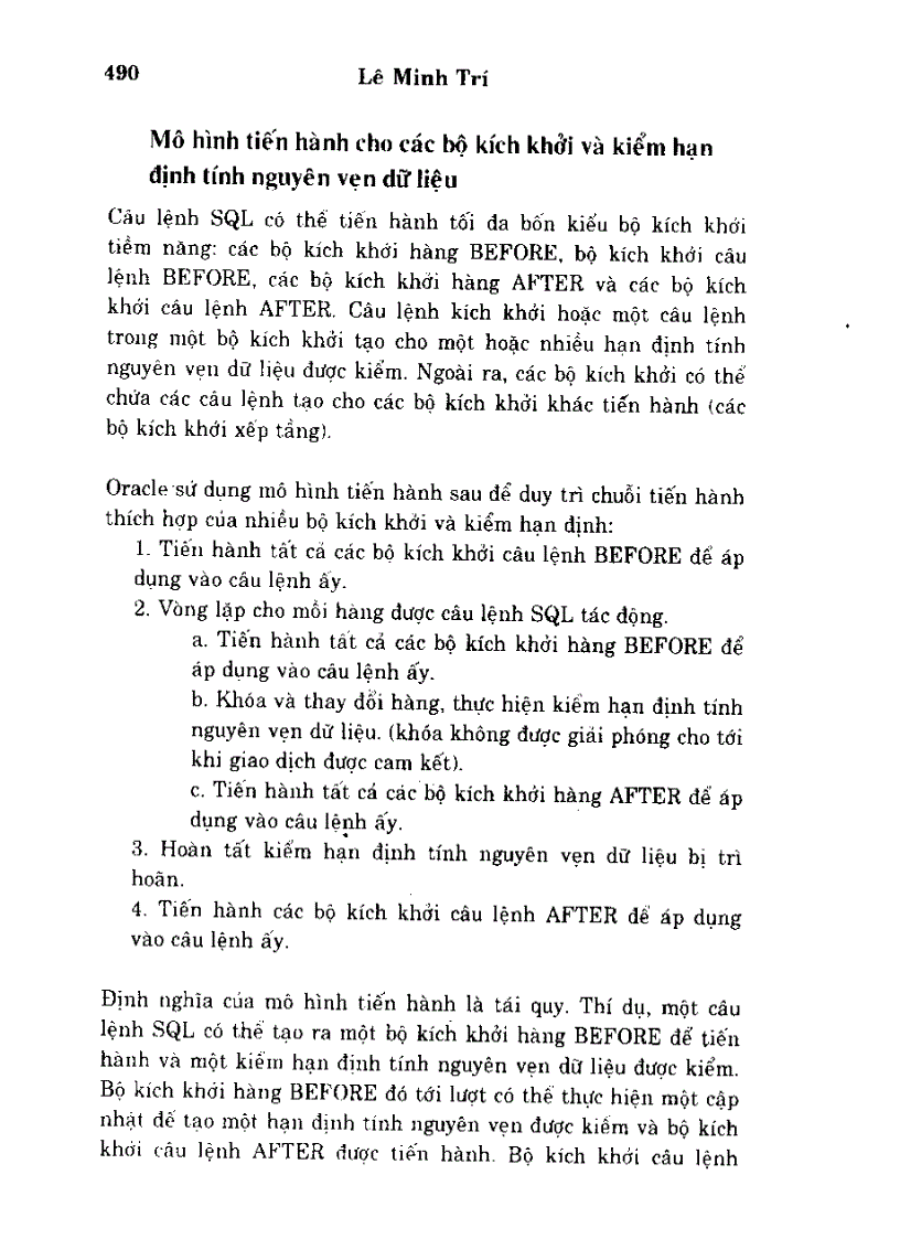 image for page Oracle tiến hành các thủ tục và các bộ phần mềm như thế nào