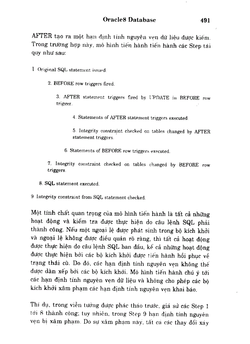image for page Oracle tiến hành các thủ tục và các bộ phần mềm như thế nào
