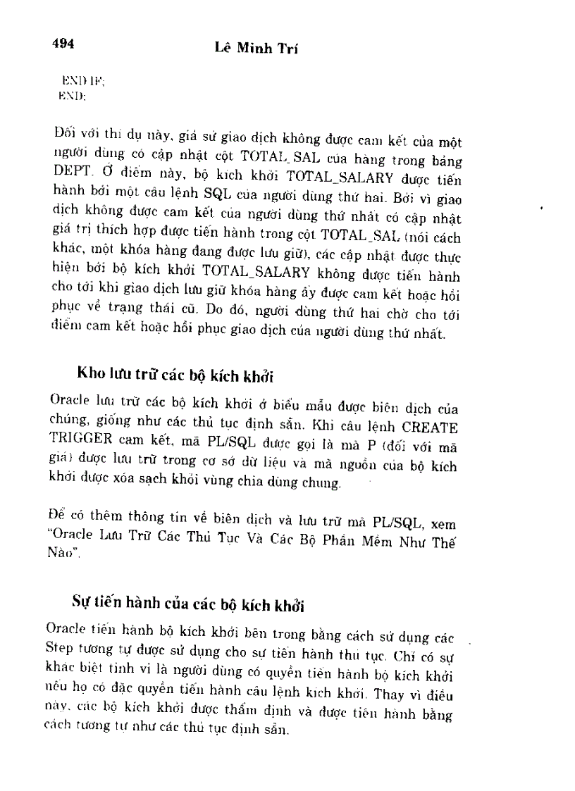 image for page Oracle tiến hành các thủ tục và các bộ phần mềm như thế nào