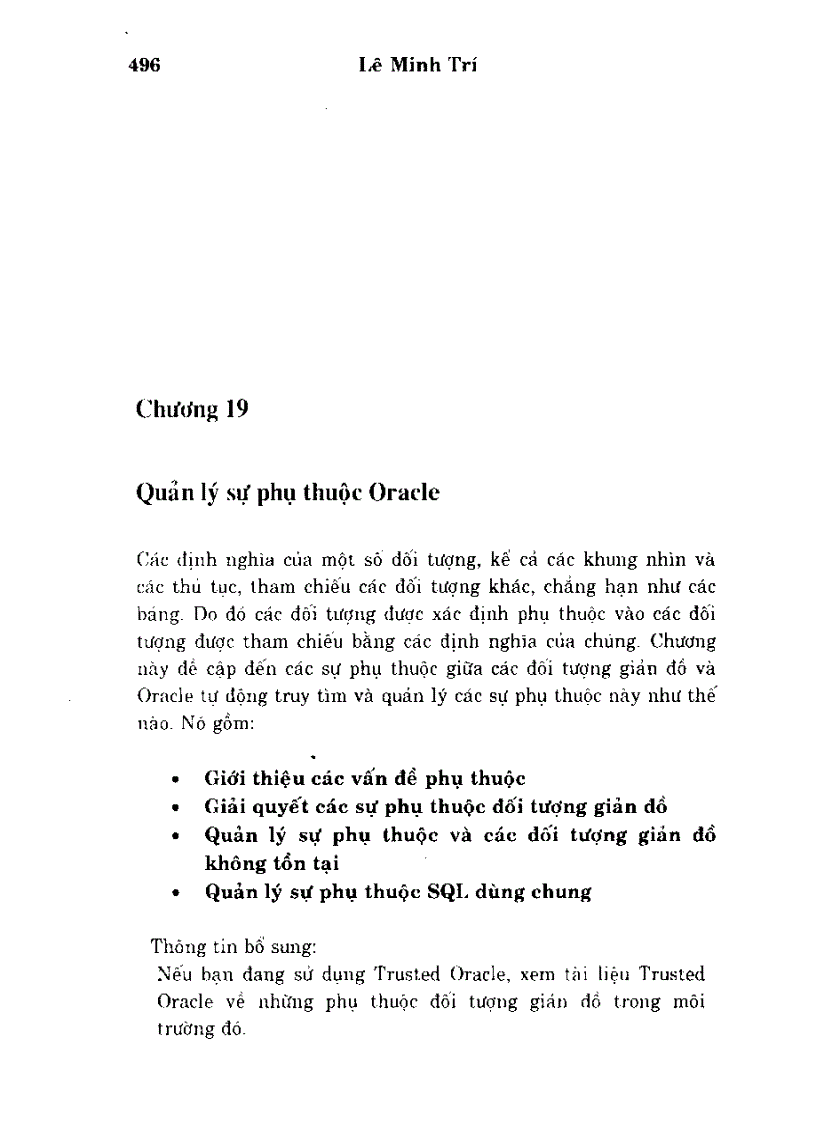 image for page Oracle tiến hành các thủ tục và các bộ phần mềm như thế nào