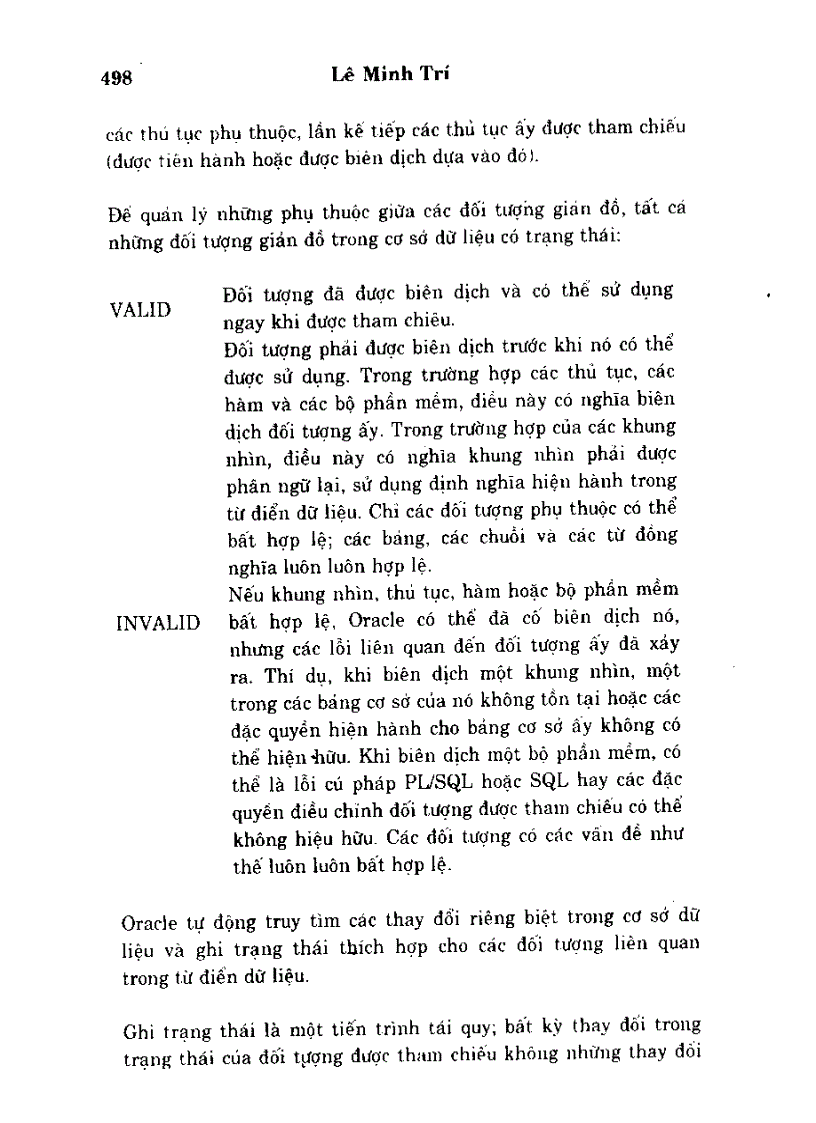 image for page Oracle tiến hành các thủ tục và các bộ phần mềm như thế nào