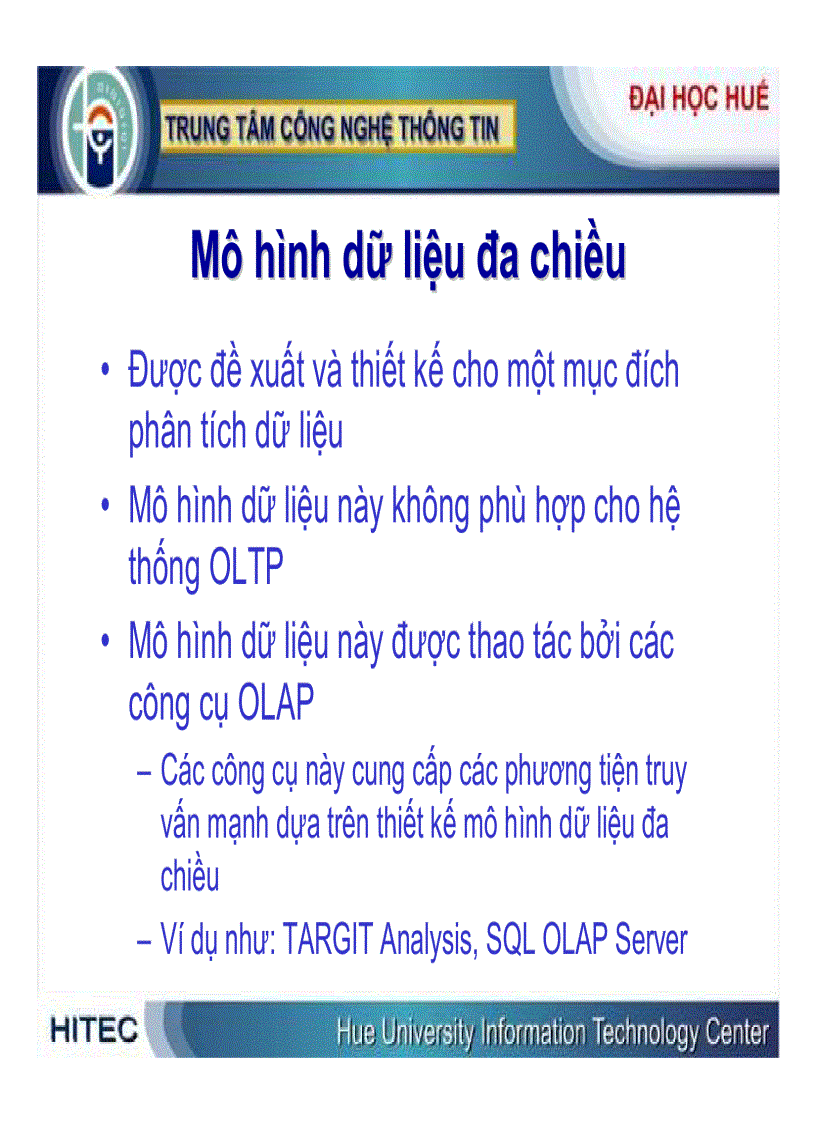 Mô hình dữ liệu đa chiều