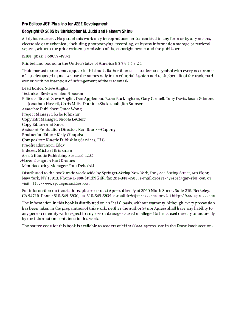 image for page Pro Eclipse JST Plug ins for J2EE Development