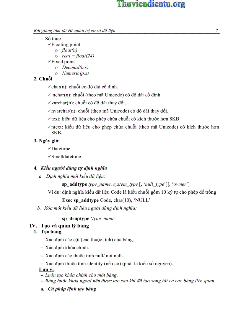 image for page Tổng quan về hệ quản trị cơ sở dữ liệu