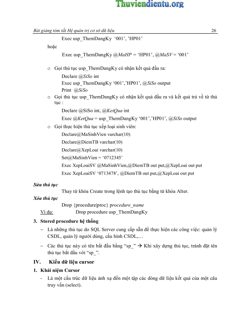 image for page Tổng quan về hệ quản trị cơ sở dữ liệu