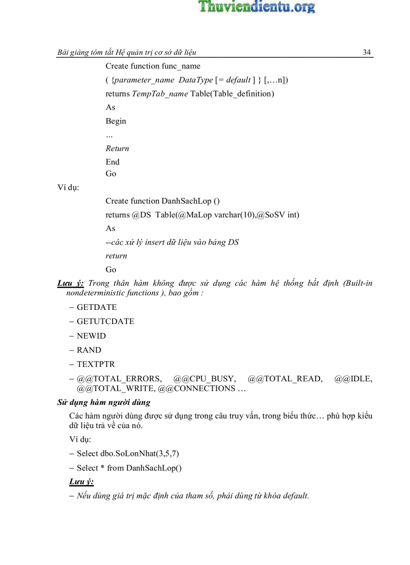 image for page Tổng quan về hệ quản trị cơ sở dữ liệu