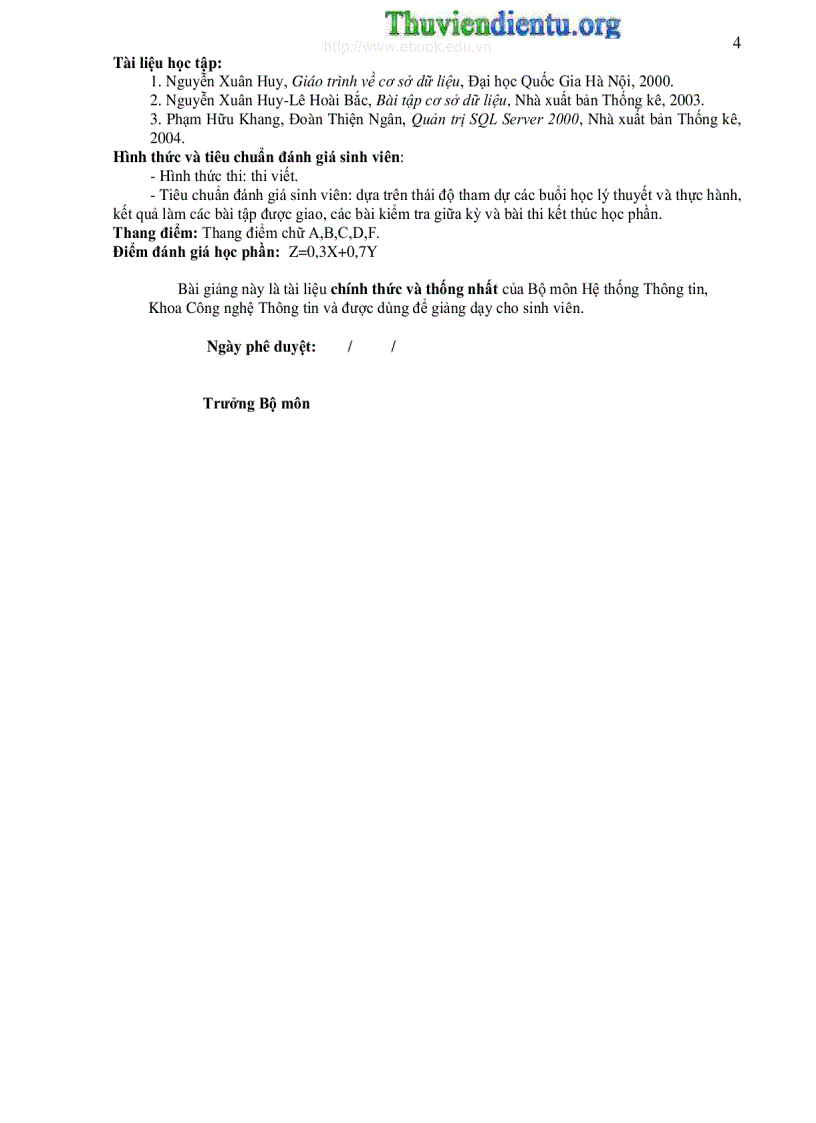 image for page Bài giảng cơ sở dữ liệu nâng cao