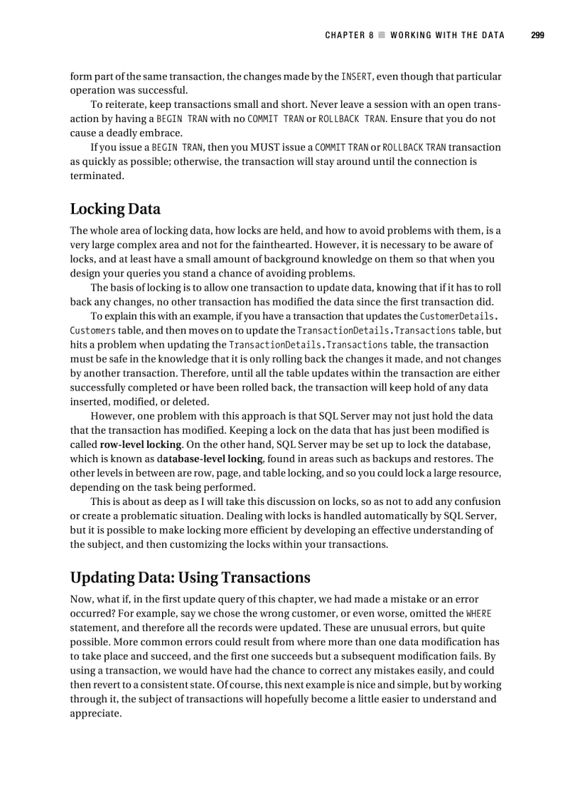 image for page Working with th e data