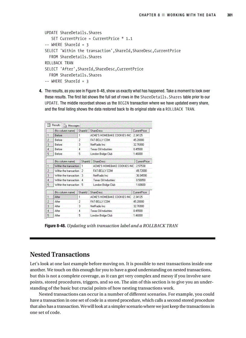 image for page Working with th e data