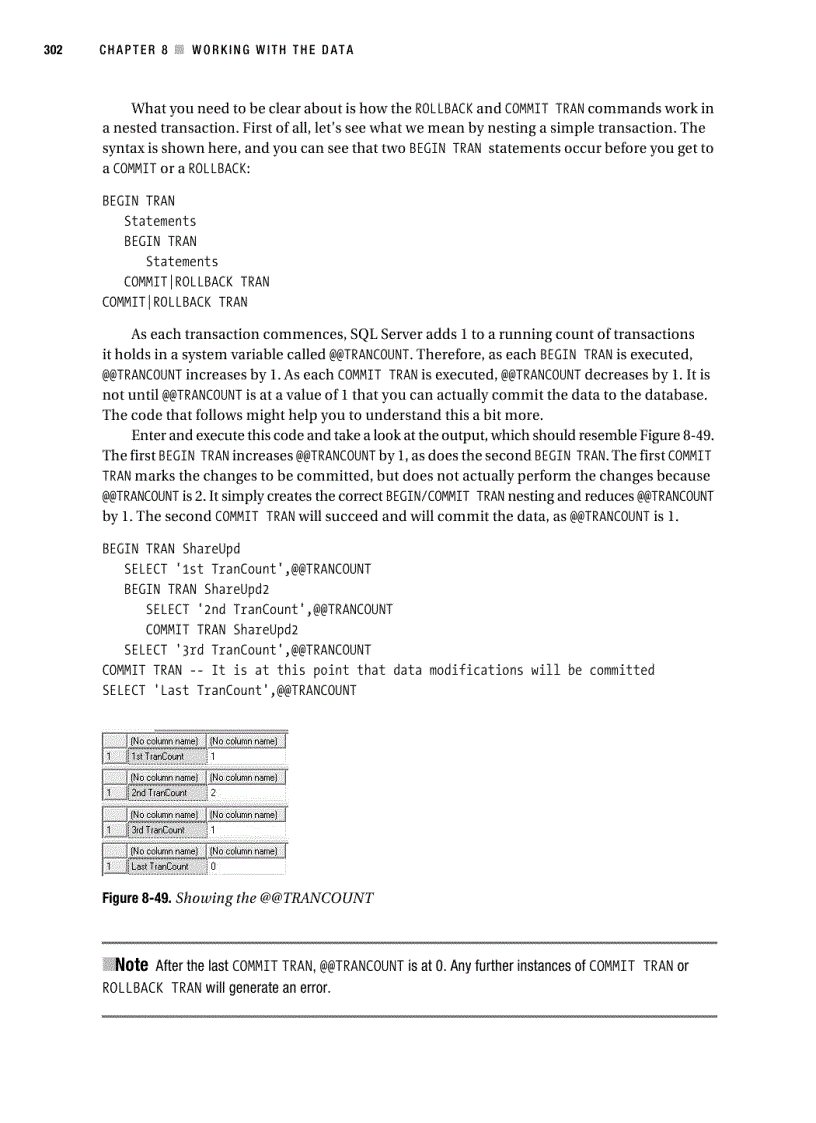 image for page Working with th e data