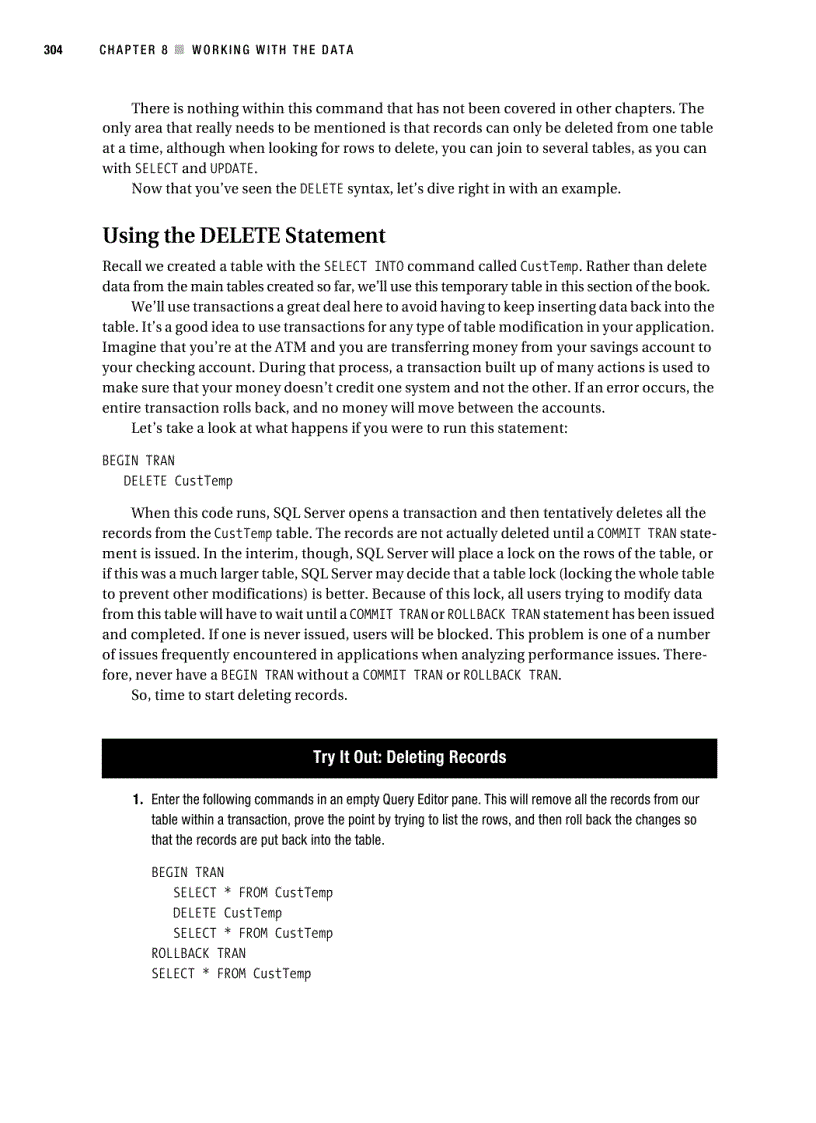image for page Working with th e data