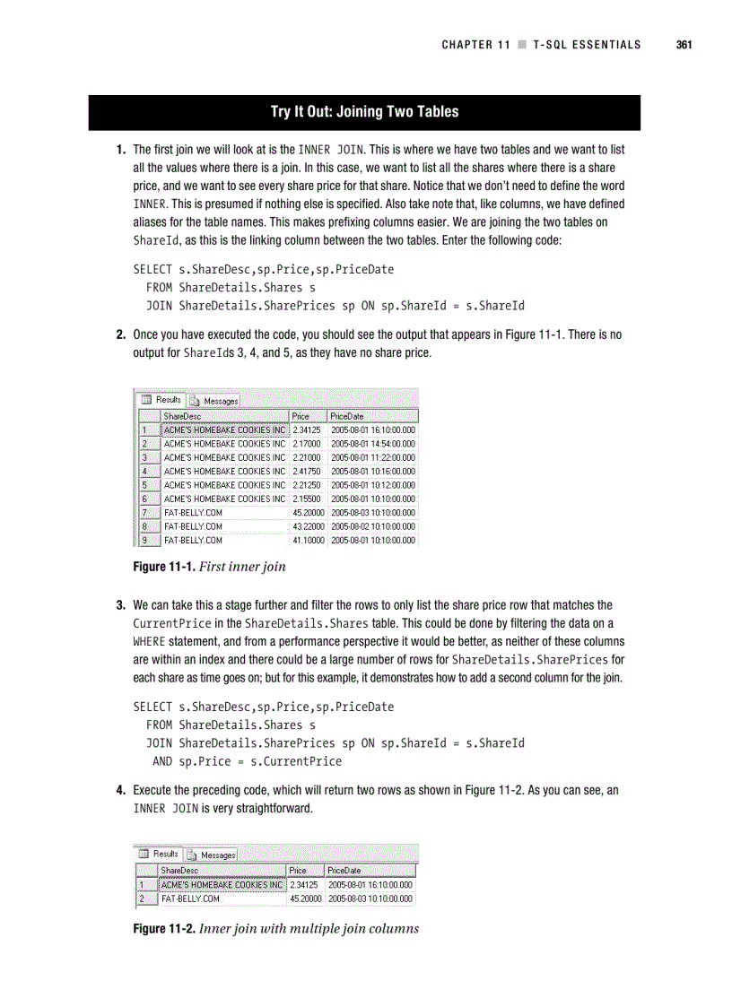 image for page Stored procedures