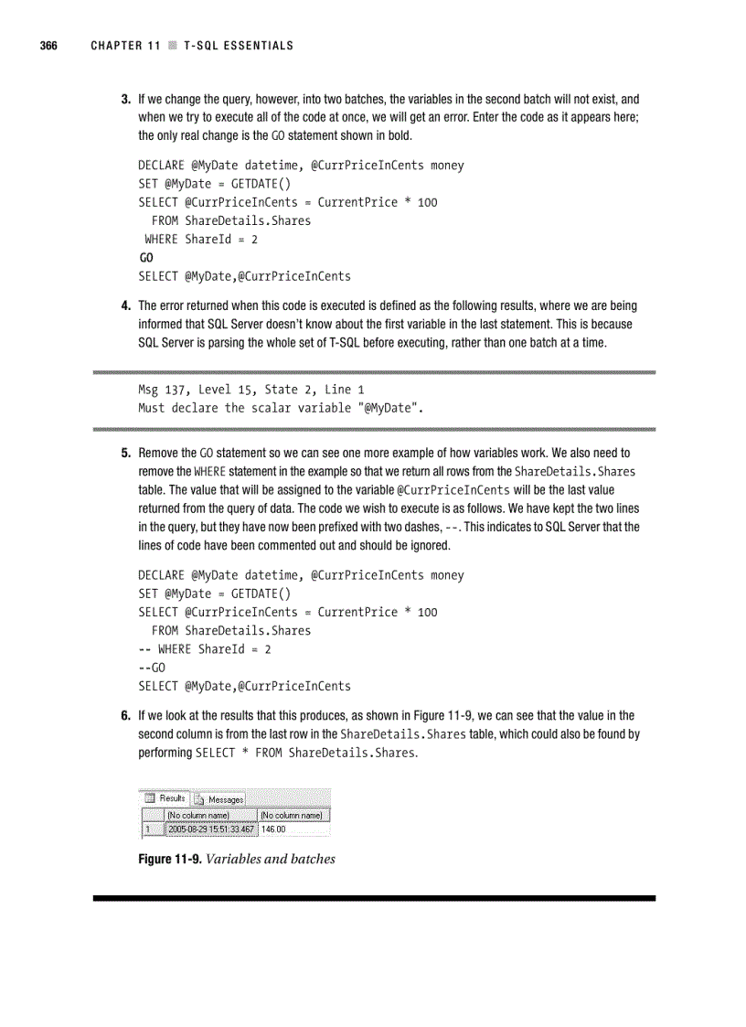 image for page Stored procedures