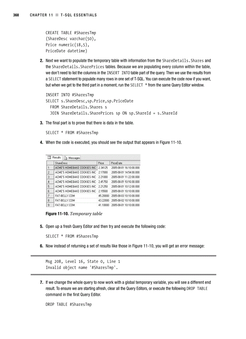 image for page Stored procedures