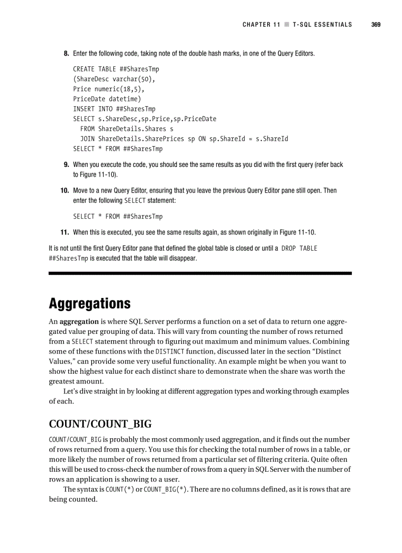 image for page Stored procedures