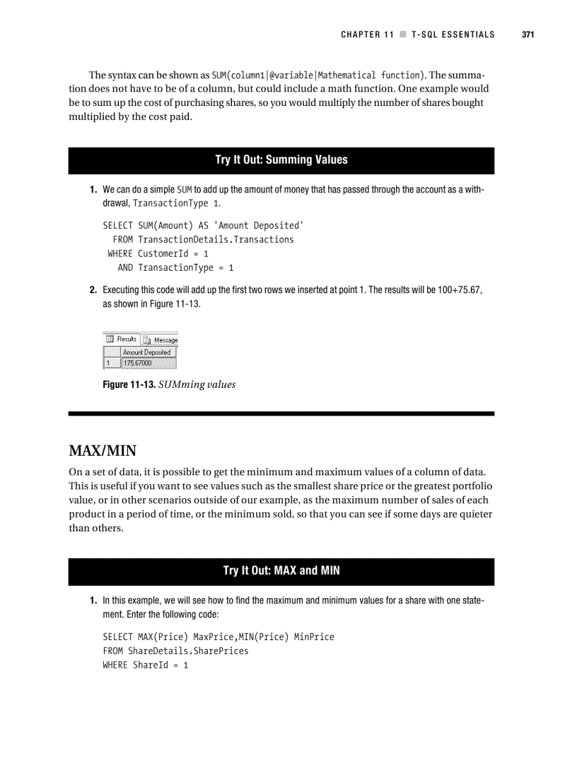 image for page Stored procedures