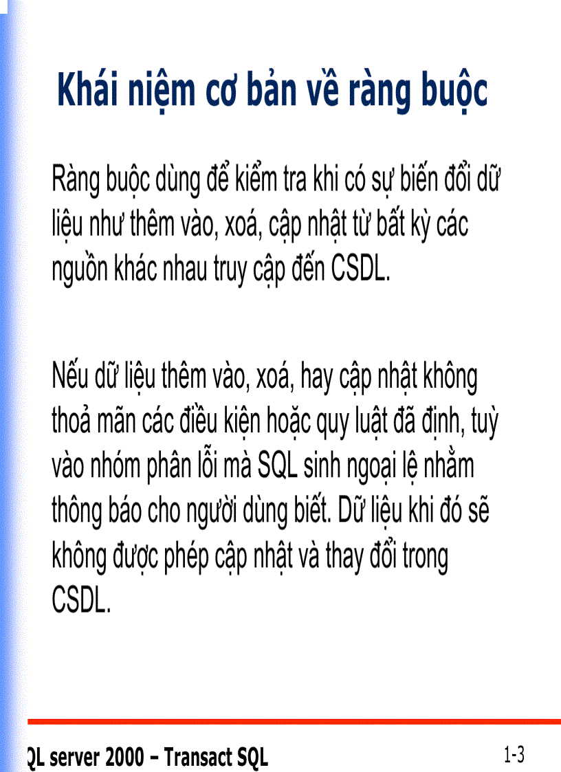 image for page Khoá và Ràng buộc dữ liệu