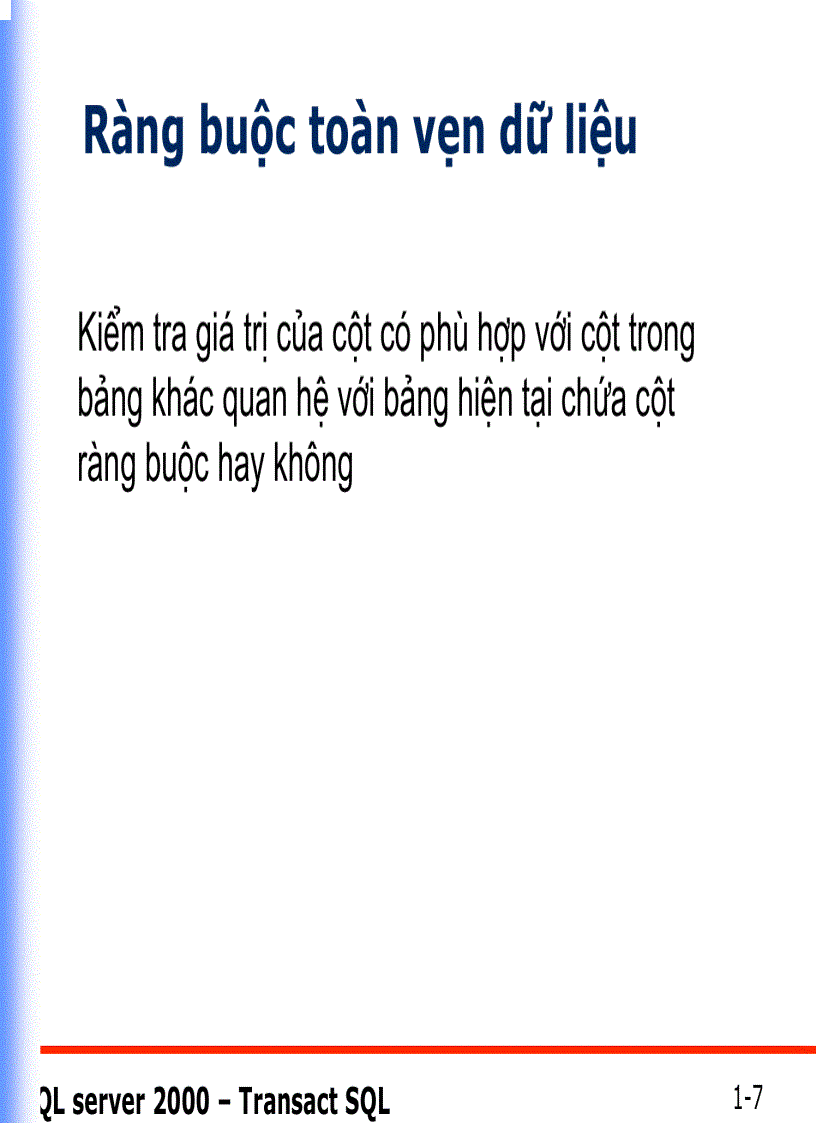 image for page Khoá và Ràng buộc dữ liệu