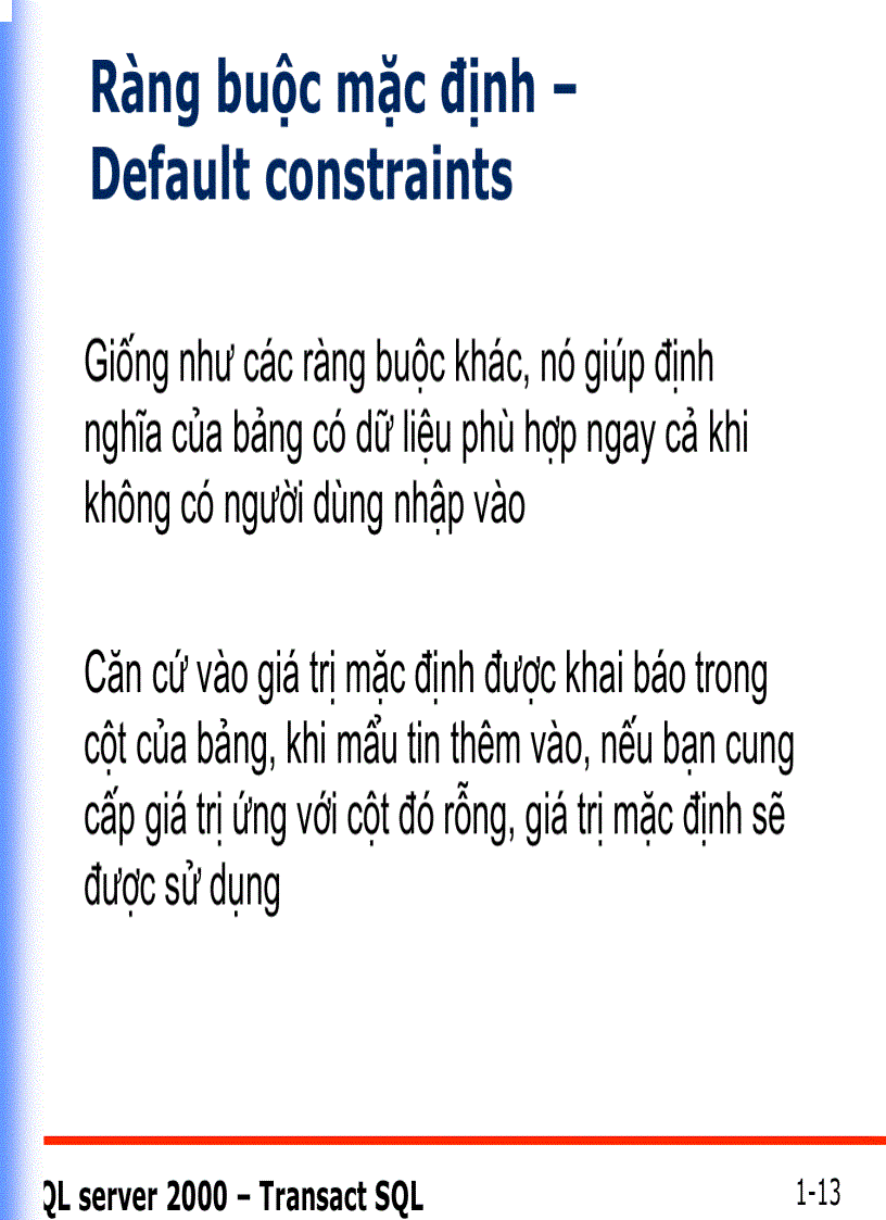 image for page Khoá và Ràng buộc dữ liệu