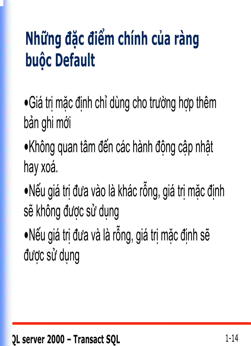 image for page Khoá và Ràng buộc dữ liệu