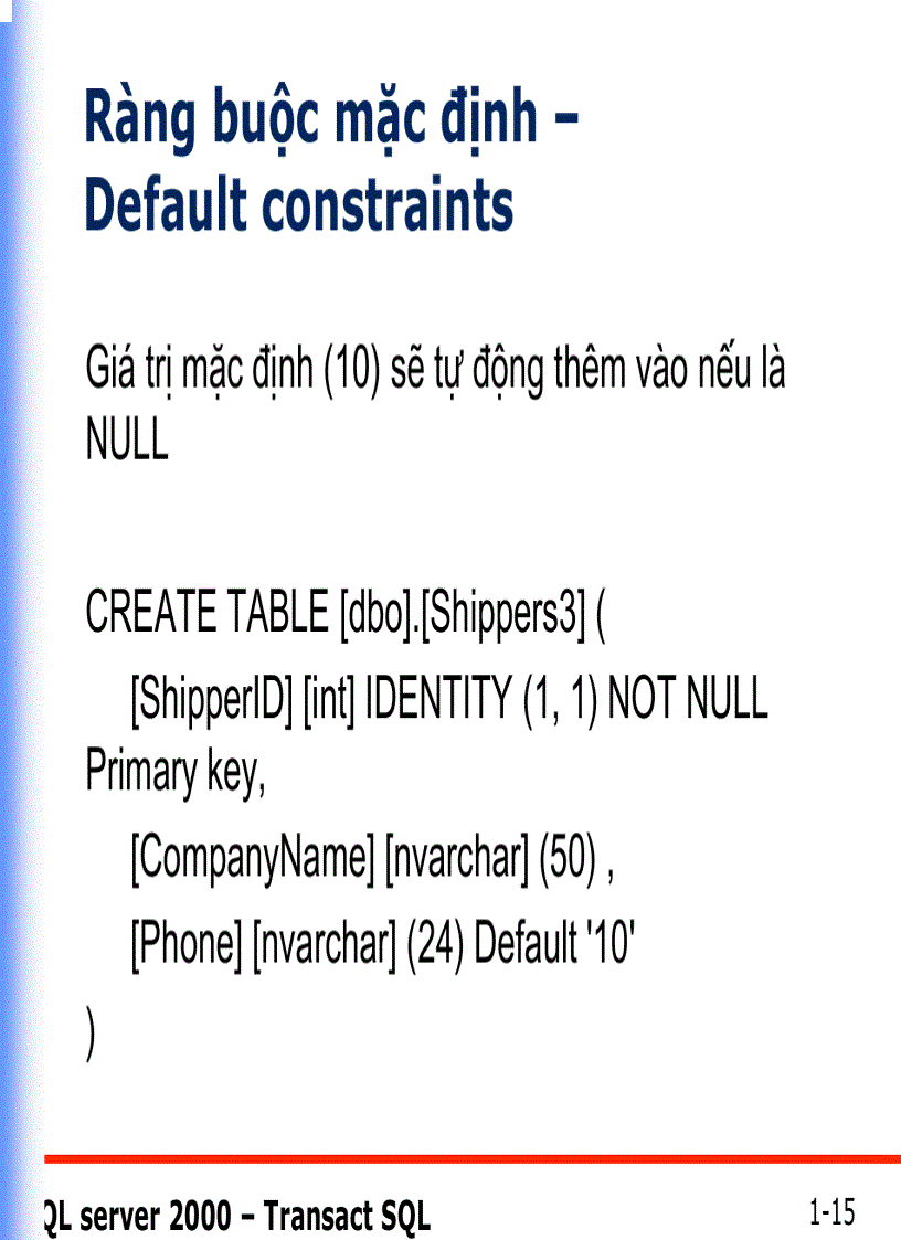 image for page Khoá và Ràng buộc dữ liệu