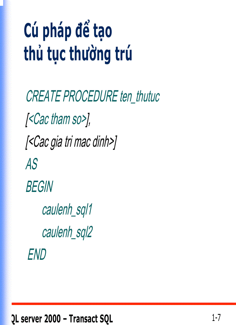 image for page Thủtục thường trú STORED PROCEDURES