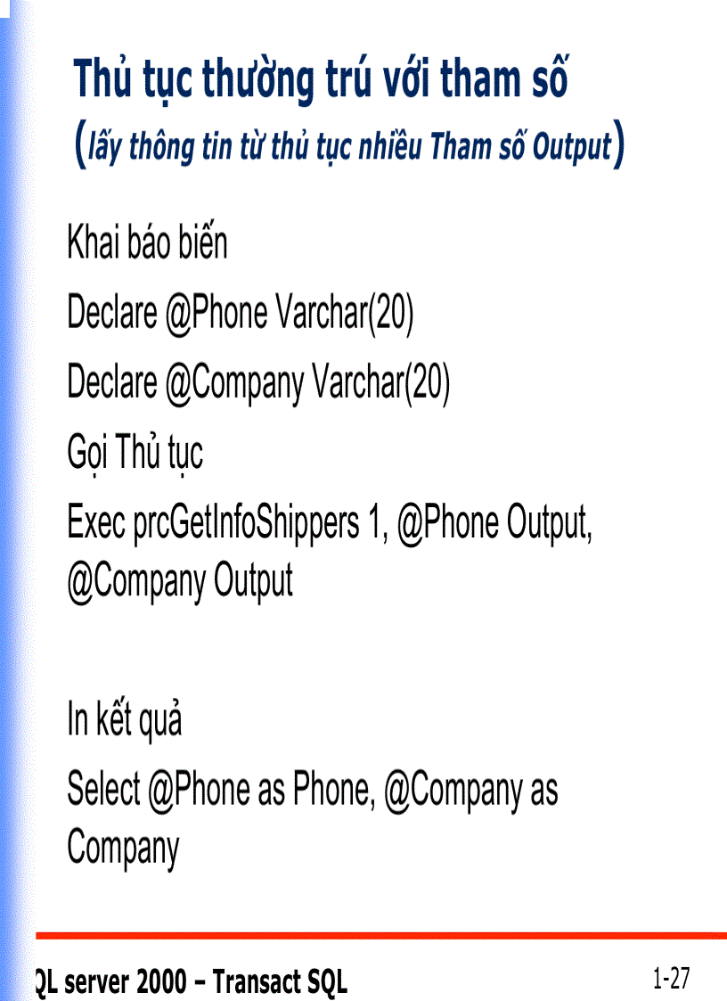 image for page Thủtục thường trú STORED PROCEDURES